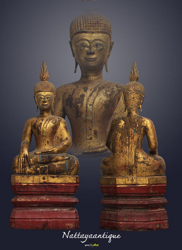 พระบูชาไม่แกะ หน้าตัก 9 นิ้ว สูง 23 นิ้ว สวยเดิมๆ