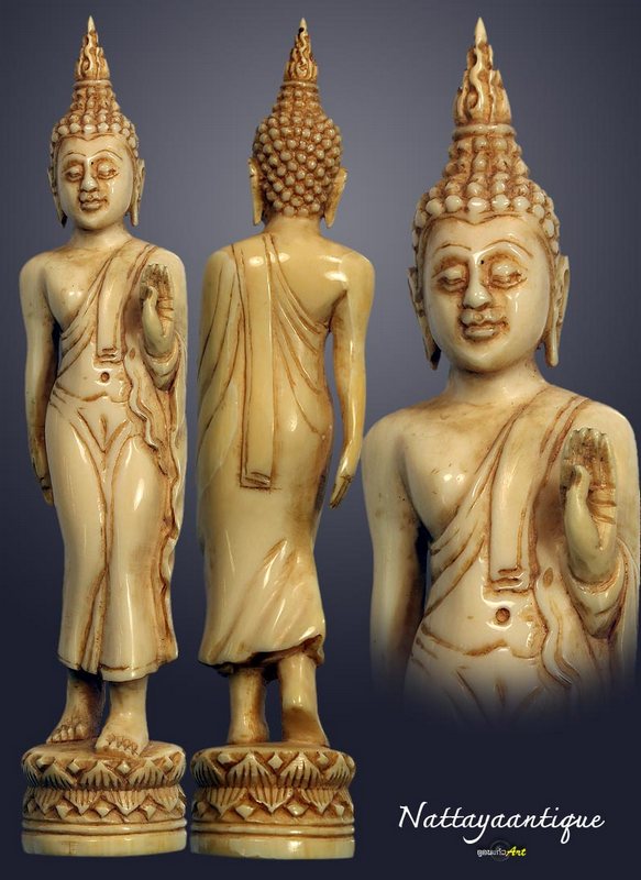 พระพุทธลีลา เนื้องาแท้แกะ สวยๆ