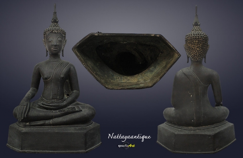 พระบูชาล้านช้าง หย่อนนิด 8 นิว สูง 15 นิ้ว