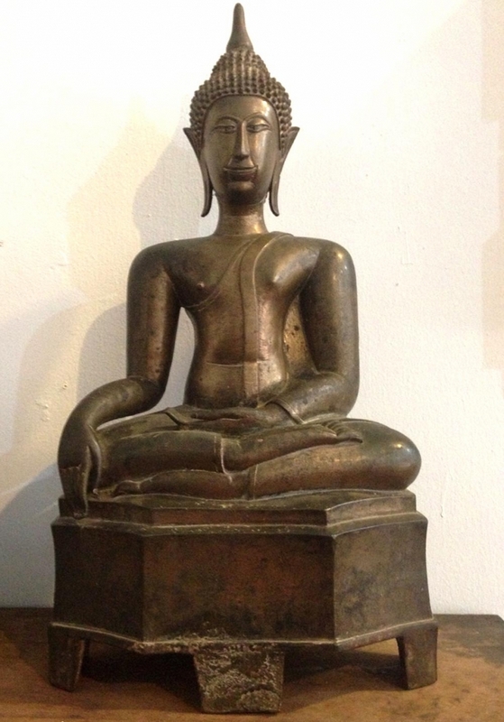 พระบูชาเชียงแสน เมืองน่าน หน้าตัก 10นิ้ว สูง 20 นิ้ว