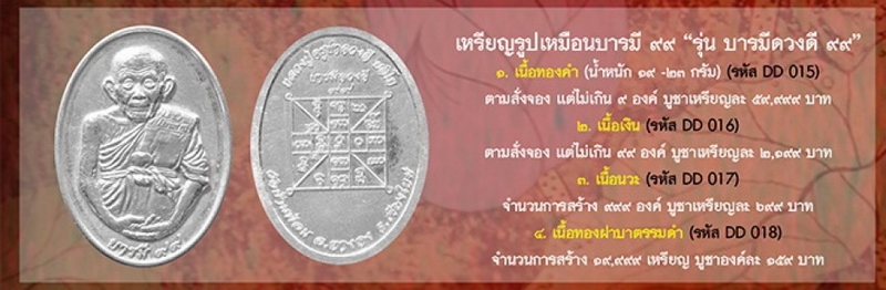 รับสั่งจองวัตถุมงคลหลวงปู่ครูบาดวงดี ยติโก