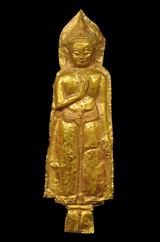 พระทองคำศิลป์หริภุญไชย พระร่วงยืน(ปางประธานพร) สูง9นิ้ว
