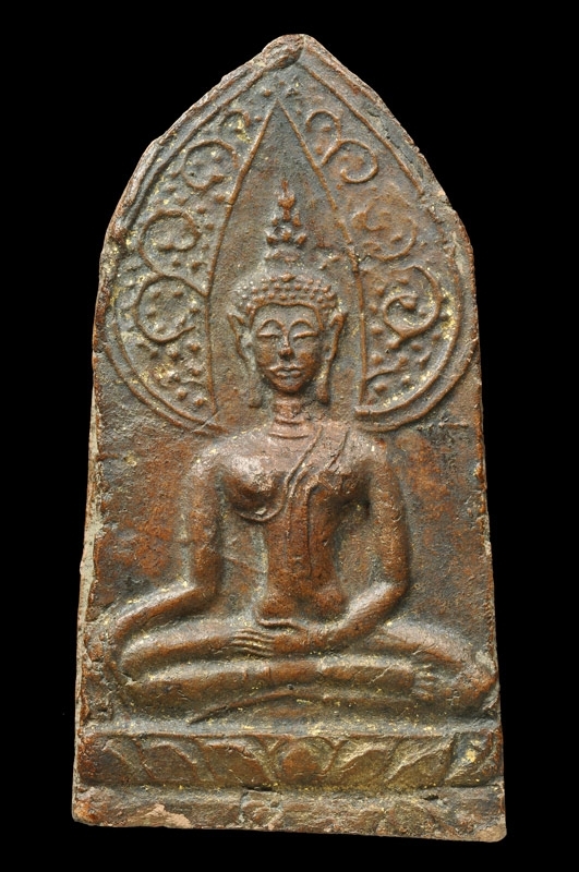 พระเชียงแสนปรกโพธิ์กรุแสนตาห้อย เนื้อดิน จ.น่าน