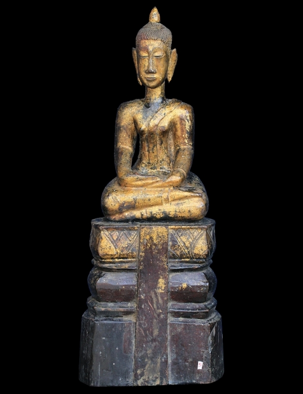 ปางสมาธิหนึ่งเดียว WOOD SEATED BUDDHA. 