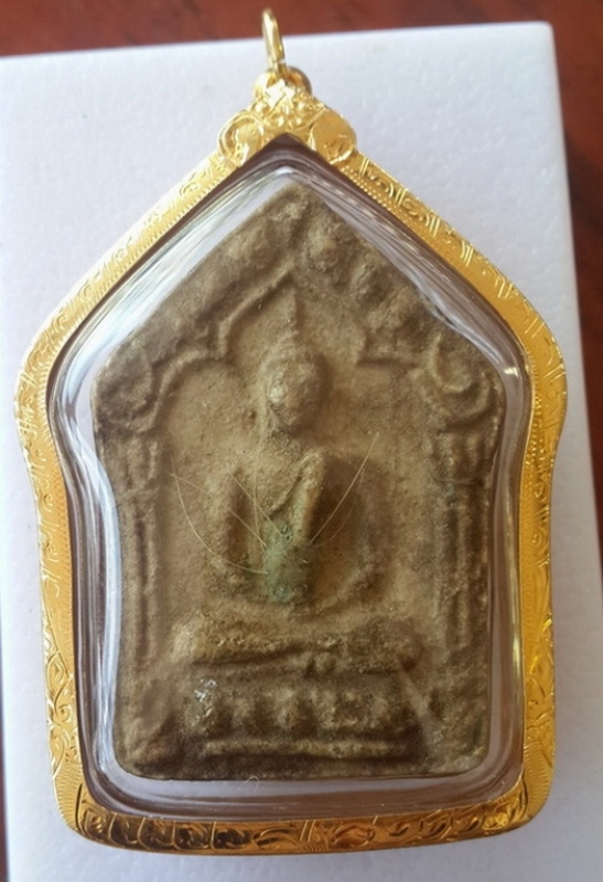 ขุนแผนพรายกุมาร ลองพิมพ์ บล๊อคทองเหลือง พิมพ์ซุ้มขาด ตะกรุดคู่ มีเกศาหลวงปู่ด้วยพร้อมเทียน