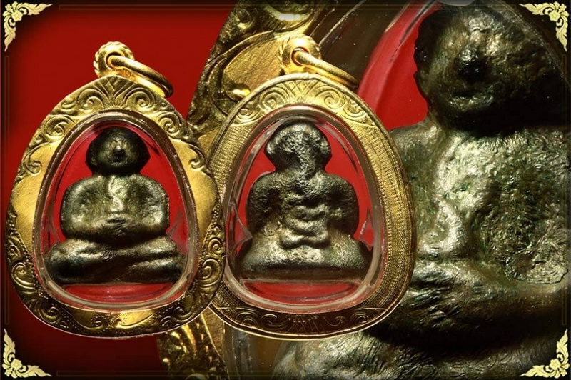  พระสังกัจจายน์ หลวงพ่อดิษฐ์ สวยแชมป์ วัดปากสระ พิมพ์เล็ก รุ่นแรก เนื้อทองผสม ปี 2485
