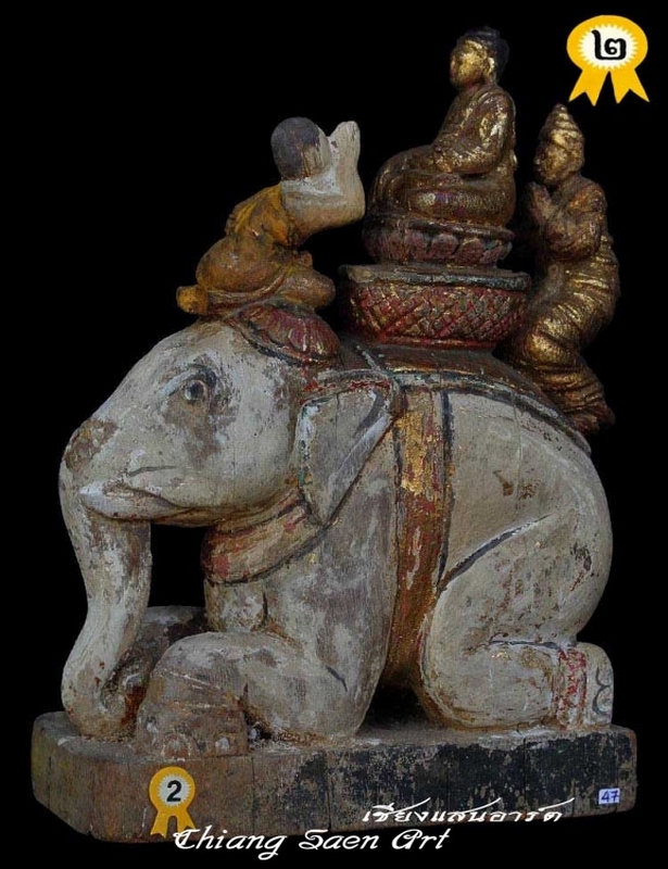 พระเจ้าไม้ประทับช้างเผือก พม่า