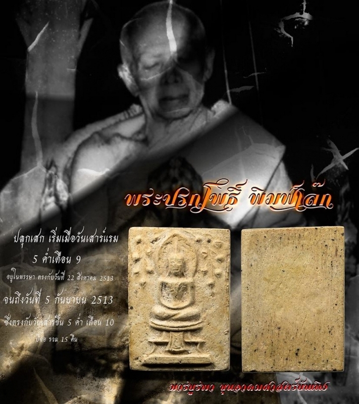 สมเด็จปรกโพธิ์เล็กเนื้อผงพุทธคุณ หลวงปู่ทิมวัดไผ่ล้อม