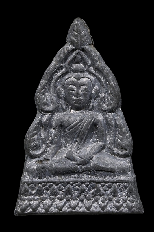 เหรียญหล่อชินราชหลวงพ่อโม วัดสามจีน  รุ่นแรก ปี 2460 เนื้อชินตะกั่ว พิมพ์หน้าใหญ่ (นิยม)  พระสวยสมบู